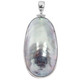 2 1/4" 925 Silver Nautilus Shell Osmena Pearl Blue Pendant