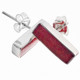 9/16" 925 Sterling Silver Red Sponge Oral Post Earrings