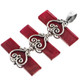 1 3/4" 925 Sterling Silver Red Sponge Coral us Drop Pendant