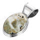 1 5/16" 925 Silver Jasper Oval Pendant