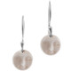 3/8" 925 Silver Bison Bone Moonface Carving Sun Earrings