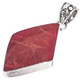 1 5/8" 925 Silver Red Sponge Coral Diamond us Pendant