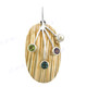 1 3/4" 925 Silver Topaz Peridot Amethyst Shell White Pendant