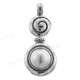 1 7/8" 925 Silver White Mabe Pendant