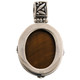 Oval Checkerboard Tiger Eye Handmade 925 Sterling Silver Pendant, 1 1/2"