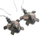 925 Silver Blacklip Mother Of Pearl Shell Turtle Earrings