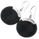 Round Paua Abalone Shell Mosaic 925 Sterling Silver Earrings, 7/8"