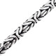 10mm Mens Oval Byzantine Bali Handmade Chain 925 Sterling Silver Bracelet, 7-9"