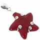 1 3/4" 925 Sterling Silver Red Coral Star Starfish Pendant