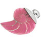 2 3/8" 925 Sterling Silver Nautilus Shell Pink Pendant