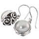 1/2" 925 Silver Mabe Round White French Wires Earrings