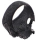 Mens Raw Masonic Jawless Skull 925 Sterling Silver Motorcycle Biker Ring, 7/8"