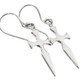 1" 925 Sterling Silver Dagger French Wires Earrings