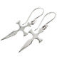 1" 925 Sterling Silver Dagger French Wires Earrings