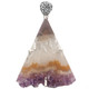 2 3/4" 925 Sterling Silver Amethyst Crystal Cut Pendant