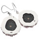Stalactite Mineral Slice 295 Sterling Silver Earrings, 1"