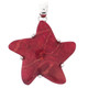 Star Fish Red Sponge Coral 925 Silver Pendant, 1 3/4"