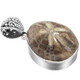 Fossil Sand Dollar  925 Sterling Silver Pendant, 1 3/8"
