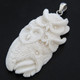 2 15/16" 925 Silver Bison Bone Eagle Owl us Pendant