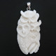 2 15/16" 925 Silver Bison Bone Eagle Owl us Pendant