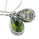1/2" 925 Silver Peridot Teardrop Green French Hook Earrings