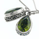 1/2" 925 Silver Peridot Teardrop Green French Hook Earrings