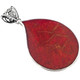 2 3/8" 925 Silver Genuine Red Sponge Coral us Pendant