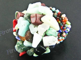 Mixed Gem Chips Ring