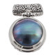 1 1/4" 925 Sterling Silver Blue Mabe Pearl us Pendant
