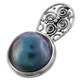 1 1/4" 925 Sterling Silver Blue Mabe Pearl us Pendant
