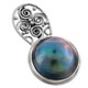 1 1/4" 925 Sterling Silver Blue Mabe Pearl us Pendant