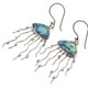925 Silver Genuine Paua Abalone Shell Jellyfish Earrings