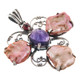 925 Silver Pink Biwa Pearl Amethyst Red Garnet us Pendant