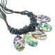 Paua 2mm Seed Beads Shell us 18 1/2" Iridescent Necklace