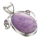 2 3/8" 925 Sterling Silver Amethyst Charoite us Pendant