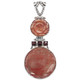 925 Silver Mother Of Pearl Cherry Quartz Red Garnet Pendant