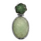 2" 925 Silver Amazonite Aventurine Flower us Pendant