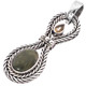2 13/16" 925 Sterling Silver Prehnite Citrine us Pendant