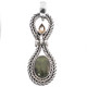 2 13/16" 925 Sterling Silver Prehnite Citrine us Pendant