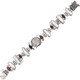 925 Silver Mother Of Pearl Biwa Pearl Garnet Shell Bracelet