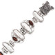 925 Silver Mother Of Pearl Biwa Pearl Garnet Shell Bracelet