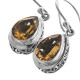 1/2" 925 Silver Citrine Teardrop French Wires Earrings