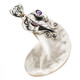 2 5/16" 925 Silver Amethyst Blister Pearl Garnet Pendant