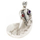 2 5/16" 925 Silver Amethyst Blister Pearl Garnet Pendant