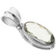 1 1/8" 925 Sterling Silver Green Amethyst us Pendant