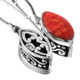 1 9/16" 925 Silver Genuine Red Coral French Hook Earrings