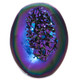 3/4" Oval Peacock Purple Green Titanium Druzy Cabochon