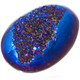 1 5/8" Oval Cobalt Blue Titanium Agate Druzy Cabochon
