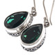 1" 925 Silver Green Quartz Teardrop French Hook Earrings
