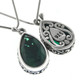 1" 925 Silver Green Quartz Teardrop French Hook Earrings